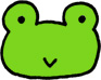 蛙のキャラクターミニイラストフリー素材 カエル