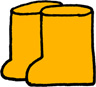 長靴のイラストフリー素材 黄色