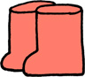 長靴のイラストフリー素材 ピンク