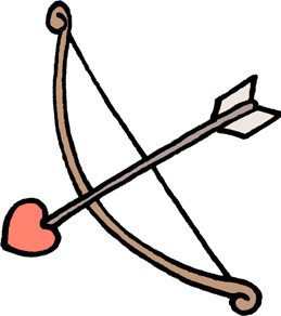 キューピッドの弓矢のイラストフリー素材 天使 バレンタインデー